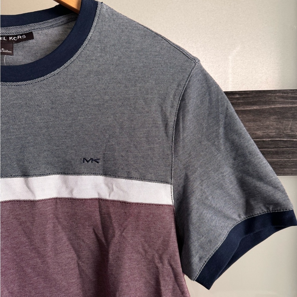 Michael Kors - Crew Neck Tee Shirt - Red White Blue - Men’s Small - Embroidered - Picture 2 of 5